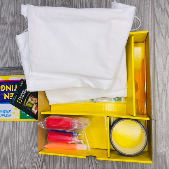2x National Geographic Screen Printing Craft Kit diy kids crafting kit w/ bags - Picture 4 of 4